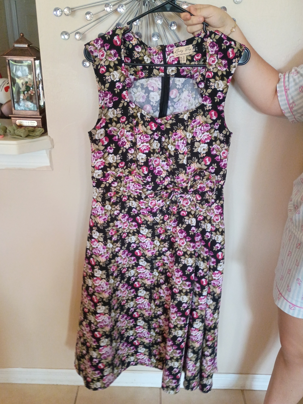 Lindy Bop Aline Floral Dress Bow Vintage